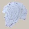 RIKI Grey Organic Cotton Full Sleeves Romper Bodysuit 13686