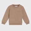 Sinsy Front Pocket Brown Light Fleece Sweatshirt 13675