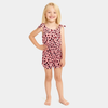 Tu Leopard Print Pink Bow Shoulder Jumpsuit 12287