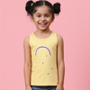 ANK Black and white dotes Yellow Sleeveless Shirt 7339