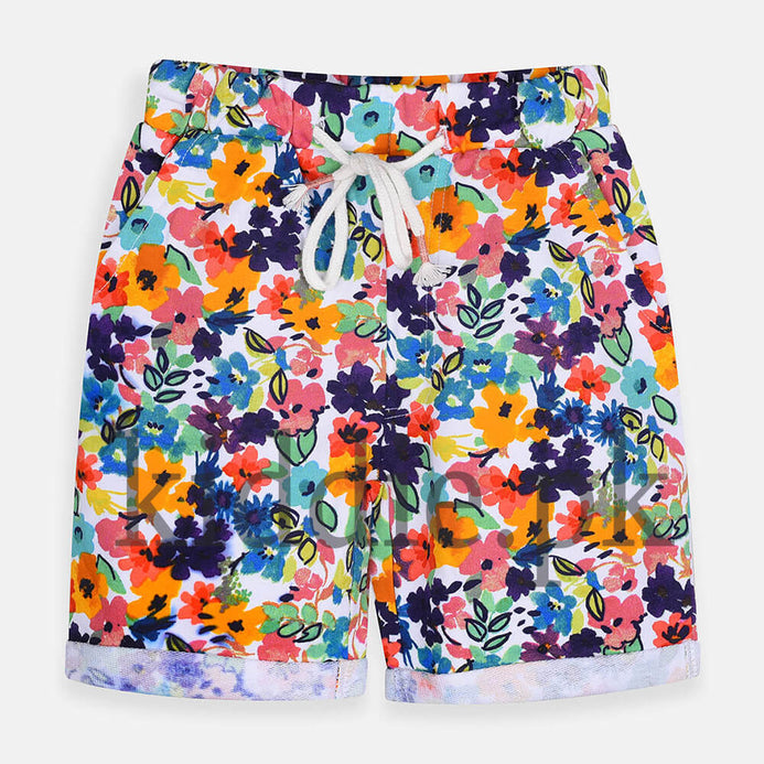 CLCN Multi Color Flower Printed Jersey Shorts 1602 –