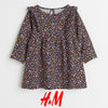 HM Patterned flounced Multi Flower Full Sleeves Frock 12654