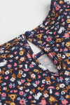 HM Patterned flounced Multi Flower Full Sleeves Frock 12654