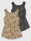 Tu Leopard Print Bow Shoulder Jumpsuit 12281